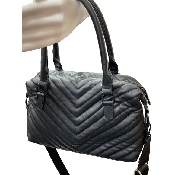 Darcy Marks Women's Black Quilted Crossbody Handbag Purse SKU 1453 - Picture 3 of 8